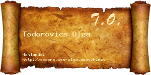 Todorovics Olga névjegykártya