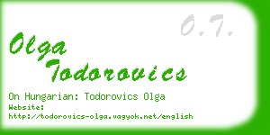 olga todorovics business card